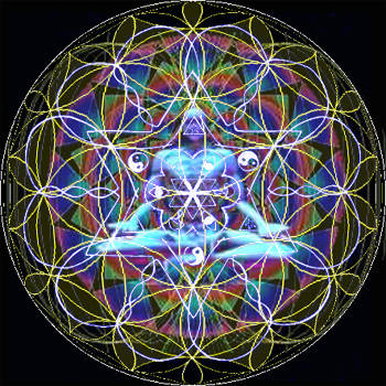 12 DnA Strand Heart Soul Star Matrix Imprint Anchored ~ Overlaid/Woven Inside Flower of Life Pattern - Human Being Fully Activated - Heart in Alignment with Higher Mind and Oversoul