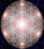 Holographic Sphere Overlaid with Flower of Life Matrix & Grids